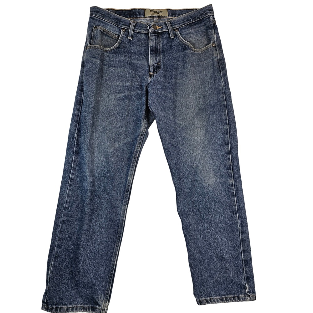 Wrangler Authentics Mens Straight Leg Blue Denim Jeans 32x28 10ZM200SD